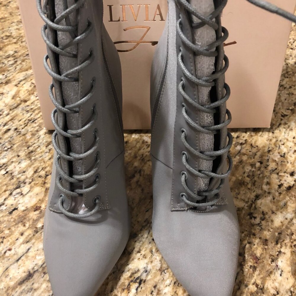 Olivia Ferguson Pointy Toe Corset Lace up Bootie  6014  NWT Boutique - Picture 12 of 13